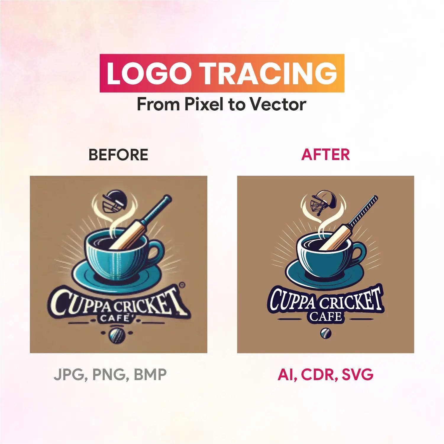 Before brand mark redraw — pixelated PNG logo artwork sent to DST Studio for professional image to vector conversion